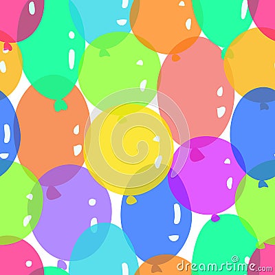 Pattern with colorful balloons Vector Illustration